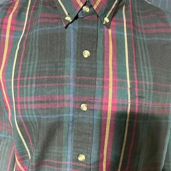 McGREGOR Button Front Shirt Size XL Grid Striped Long Sleeves EUC - Picture 2 of 15